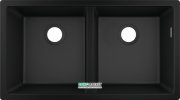 Мойка для кухни монтаж под столешницу Hansgrohe S51 S510-U770 SilicaTec черный графит 43434170
