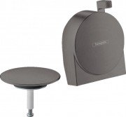 Зовнішня частина виливу на ванну з набором для зливу і переливу Hansgrohe Exafill S чорний хром шліфований 58117340