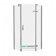 Душова кабіна Eger Stefani 100x100 см профіль хром скло прозоре 599-535 (100) / 1