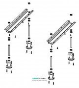 Ножки для угловых ванн Jika Deep сталь H2948230000001