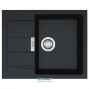 Мойка для кухни Franke Sirius SID 611-62 врезная оборотная с двумя отверстиями Tectonite черный 114.0497.931