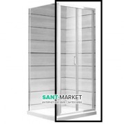 Двері душова Jika Lyra Plus 90 см білий профіль прозоре скло H2553820006681