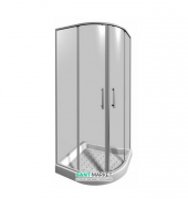 Душевая кабина Jika Lyra Plus 80х80 см белый профиль прозрачное стекло H2533810006681