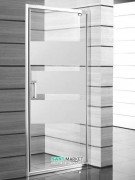 Дверь душевая Jika Lyra Plus 90 см белый профиль полосатое стекло H2543820006651