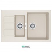 Мойка для кухни Franke Sirius SID 651-78 врезная оборотная с двумя отверстиями Tectonite маскарпоне 114.0497.987