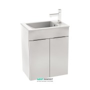 Тумба подвесная с раковиной для ванной Jika Cube 50х34 см белый H4536411763001