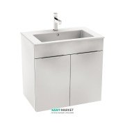 Тумба підвісна з раковиною для ванної Jika Cube 65х43 см білий H4536011763001