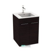 Тумба підвісна з раковиною для ванної Jika Cube 45х43 см темний дуб H4536211763021