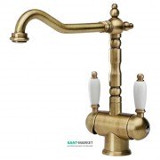Смеситель для кухни Franke Old-England Bicomand двухрычажный латунь бронза 115.0028.204