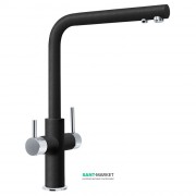 Змішувач для кухні Franke Neptune Clear Water Двохважеля для водопровідної і фільтрованої води латунь хром / онікс 115.0370.694
