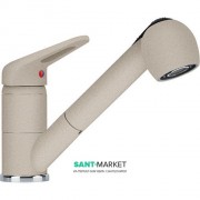 Смеситель для кухни Franke Novara-Plus однорычажный с выносным изливом латунь покрытие Fragranit сахара 115.0470.663