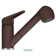 Змішувач для кухні Franke Novara-Plus змішувач з виносним зливом латунь покриття Fragranit шоколад 115.0470.668