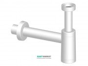 Сифон для пісуара Jika Domino пластик білий H8907320000001