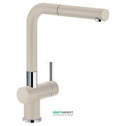 Смеситель для кухни Franke Active Plus Doc однорычажный с выносным изливом латунь покрытие Fragranite хром/сахара 115.0373.833