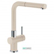 Смеситель для кухни Franke Active Plus Doc однорычажный с выносным изливом латунь покрытие Fragranite хром/бежевый 115.0373.884
