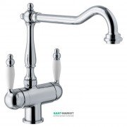 Смеситель для кухни Franke Byblos двухрычажный для водопроводной и фильтрованной воды латунь хром 115.0370.682