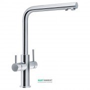 Смеситель для кухни Franke Neptune Clear Water двухрычажный для водопроводной и фильтрованной воды латунь хром 115.0370.689