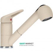 Смеситель для кухни Franke Novara-Plus однорычажный с выносным изливом латунь покрытие Fragranit бежевый 115.0470.665