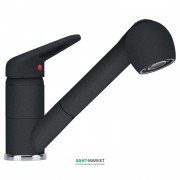 Змішувач для кухні Franke Novara-Plus змішувач з виносним зливом латунь покриття Fragranit онікс 115.0470.675