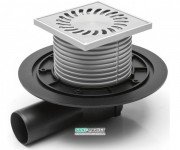 Зливний трап для балконів і терас МСН бічний стік з гратами 381A