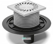 Сливной трап для балконов и террас МСН прямой сток с решеткой 384A