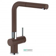 Смеситель для кухни Franke Active Plus Doc однорычажный с выносным изливом латунь покрытие Fragranite хром/шоколад 115.0373.887