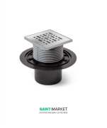 Сливной трап для балконов и террас МСН прямой сток с дизайнерской решеткой Фокус F 384 NA