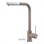 Змішувач для кухні Franke Sirius змішувач з виносним зливом латунь покриття Fragranite хром / мигдаль 115.0476.828