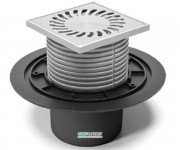 Зливний трап для балконів і терас МСН прямий стік з гратами MCH 386A