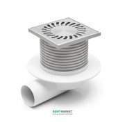 Зливний трап з гідрозатворів MCH з горизонтальним випуском DN 50 білий 411 L