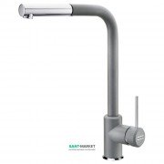 Смеситель для кухни Franke Sirius однорычажный с выносным изливом латунь покрытие Fragranite хром/серый камень 115.0476.824