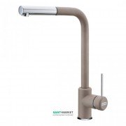 Смеситель для кухни Franke Sirius однорычажный с выносным изливом латунь покрытие Fragranite хром/миндаль 115.0476.828