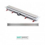 Жолоб водостічний МСН 350 мм з горизонтальним фланцем і матовою гратами Бейзік CH 350 BN 1