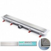 Жолоб водостічний МСН 450 мм з горизонтальним фланцем і матовою гратами Класик CH 450 KN 1