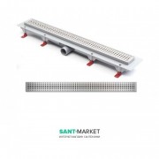 Желоб водосточный МСН 350 мм с горизонтальным фланцем и матовой решеткой Бейзик CH 350 BN 1