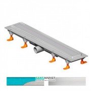 Жолоб водостічний МСН 350 мм з горизонтальним фланцем і полірованої гратами Класик CH 350 K