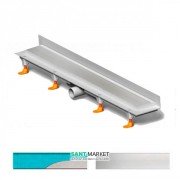 Желоб водосточный МСН 450 мм с вертикальным фланцем и матовой решеткой Классик CH 450 KN 3