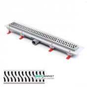 Жолоб водостічний МСН 650 мм з горизонтальним фланцем і матовою гратами Гармонія CH 650/50 HN 1