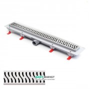 Желоб водосточный МСН 1050 мм с горизонтальным фланцем и матовой решеткой Гармония CH 1050/50 HN 1