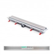 Желоб водосточный МСН 650 мм с горизонтальным фланцем и полированной решеткой Бейзик CH 650 B