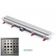 Желоб водосточный МСН 750 мм с горизонтальным фланцем и матовой решеткой Бейзик CH 750/50 BN 1