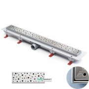 Жолоб водостічний МСН 650 мм з горизонтальним фланцем і матовою гратами Краплі CH 650/50 DN 1