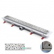 Жолоб водостічний МСН 750 мм з горизонтальним фланцем і матовою гратами Квадрати CH 750/50 SN 1