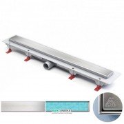 Желоб водосточный МСН 750 мм с горизонтальным фланцем и матовой решеткой Классик CH 750/50 KN 1