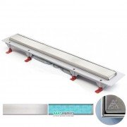 Желоб водосточный МСН 850 мм с горизонтальным фланцем и матовой решеткой Классик CH 850/S40 KN 1