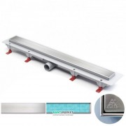 Желоб водосточный МСН 950 мм с горизонтальным фланцем и матовой решеткой Классик CH 950/50 KN 1