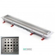 Жолоб водостічний МСН 950 мм з горизонтальним фланцем і матовою гратами Бейзік CH 950 / S40 BN 1