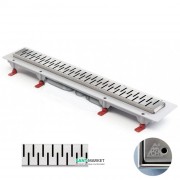 Жолоб водостічний МСН 1050 мм з горизонтальним фланцем і матовою гратами Медіум CH 1050 / S40 MN 1