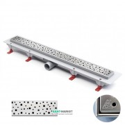 Желоб водосточный МСН 1050 мм с горизонтальным фланцем и матовой решеткой Квадраты  CH 1050/50 SN 1