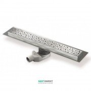 Желоб водосточный МСН 1050 мм с горизонтальным фланцем и матовой решеткой Капли CH N 1050 D 1